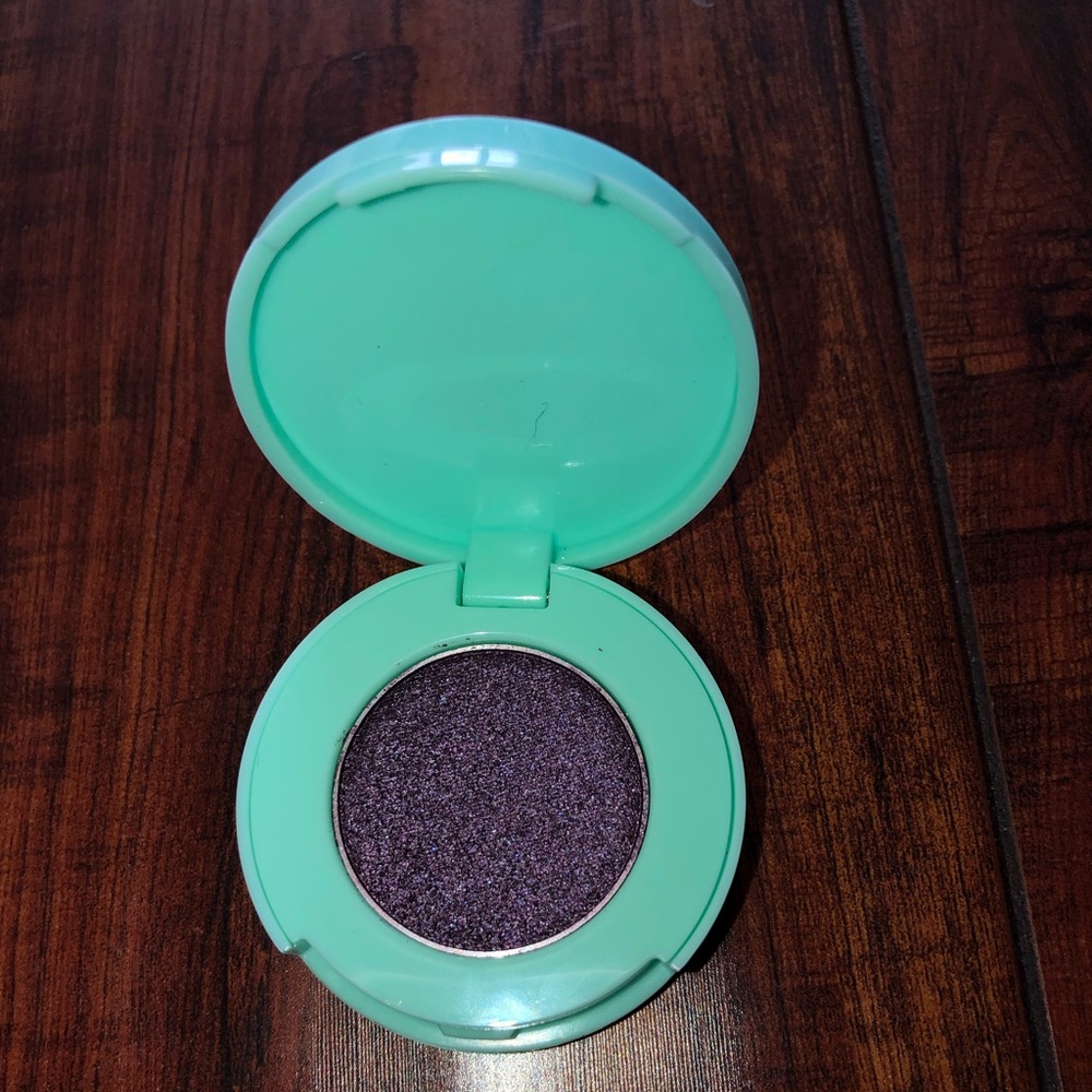 Shimmery purple eyeshadow